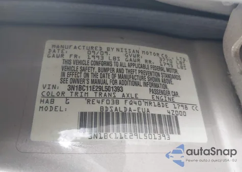 2009 Nissan Versa 1.8S z USA, uszkodzony, nr VIN 3N1BC11E29L501393